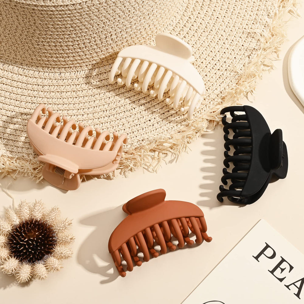 DEEKA clip securing a half-up hairstyle for fast, neat styling