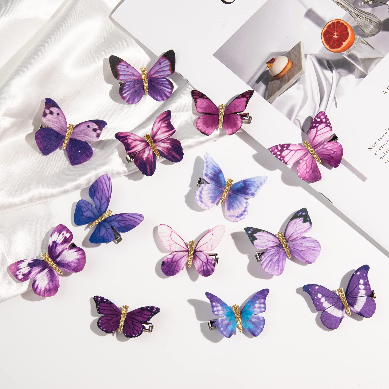 DEEKA butterfly clip attached to a hat for simple decorative pop