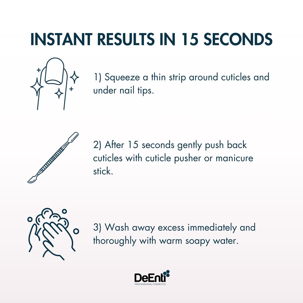 DeEnti application on nail demonstrating easy use and quick results