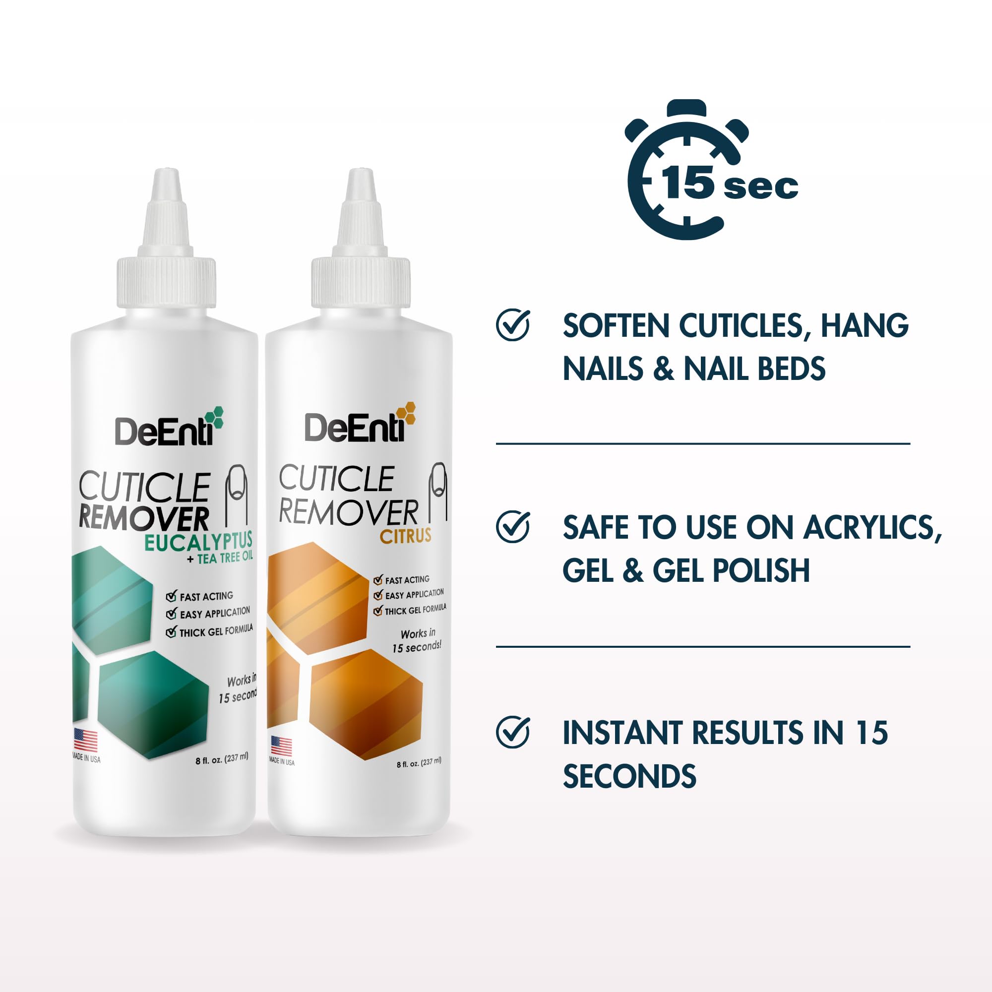DeEnti gel texture close-up demonstrating smooth spreadability benefit