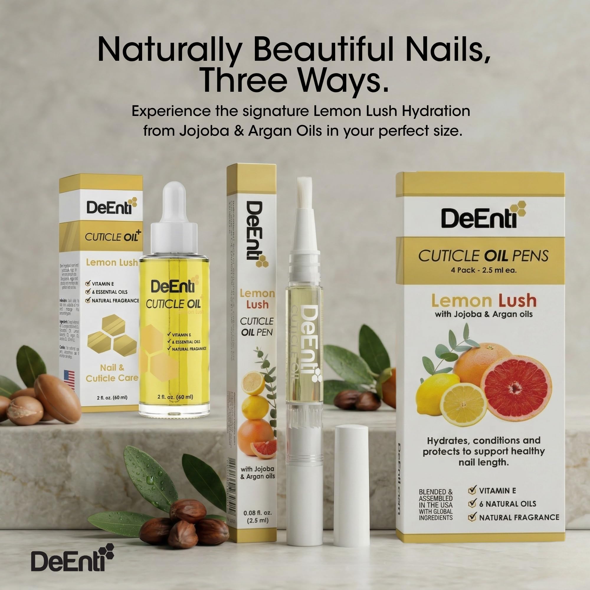 DeEnti applied to dry elbow area showing multi-use moisturizing benefit