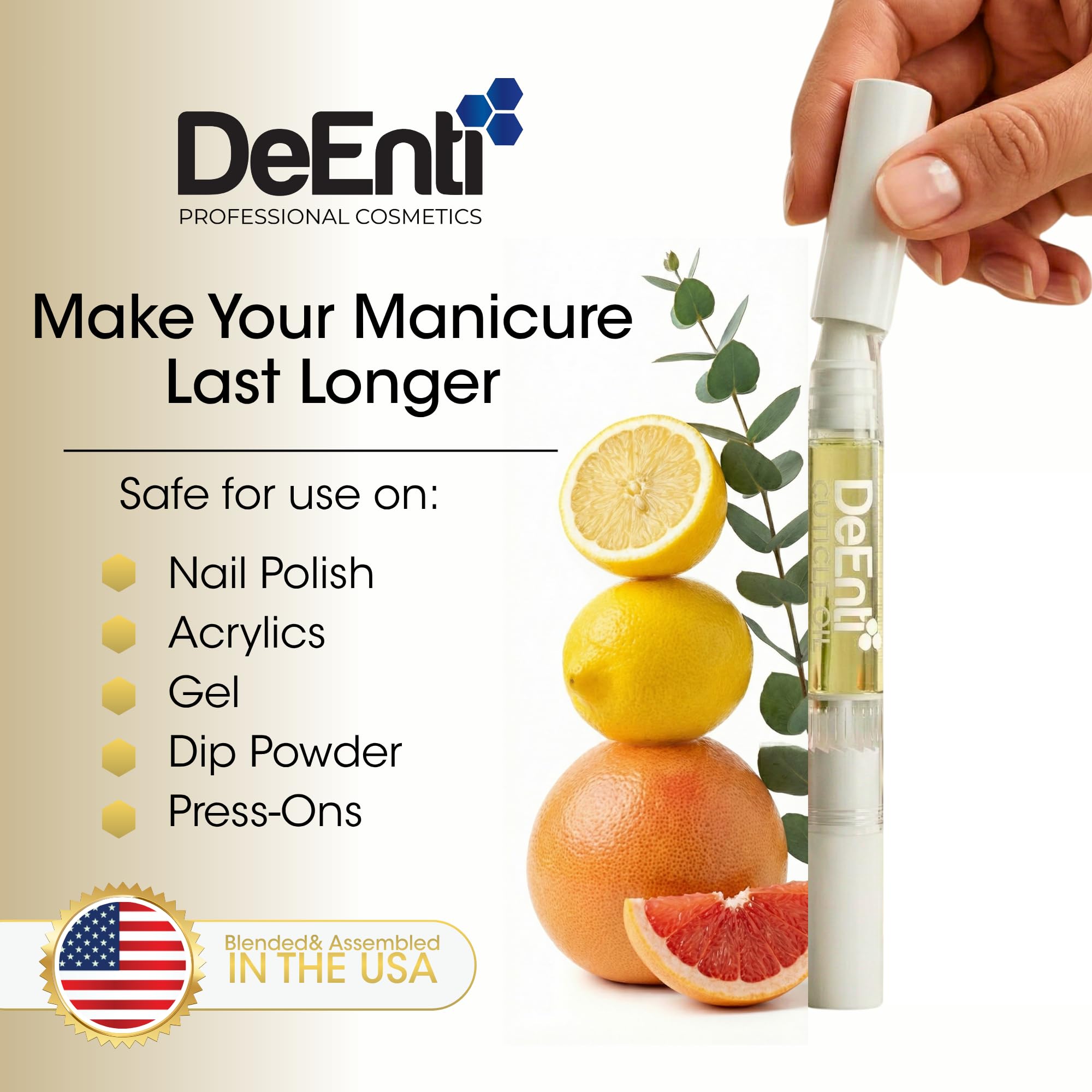 DeEnti open cap and label for clear product information benefit