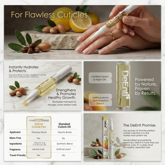 DeEnti pen tip dispensing precise oil for neat application