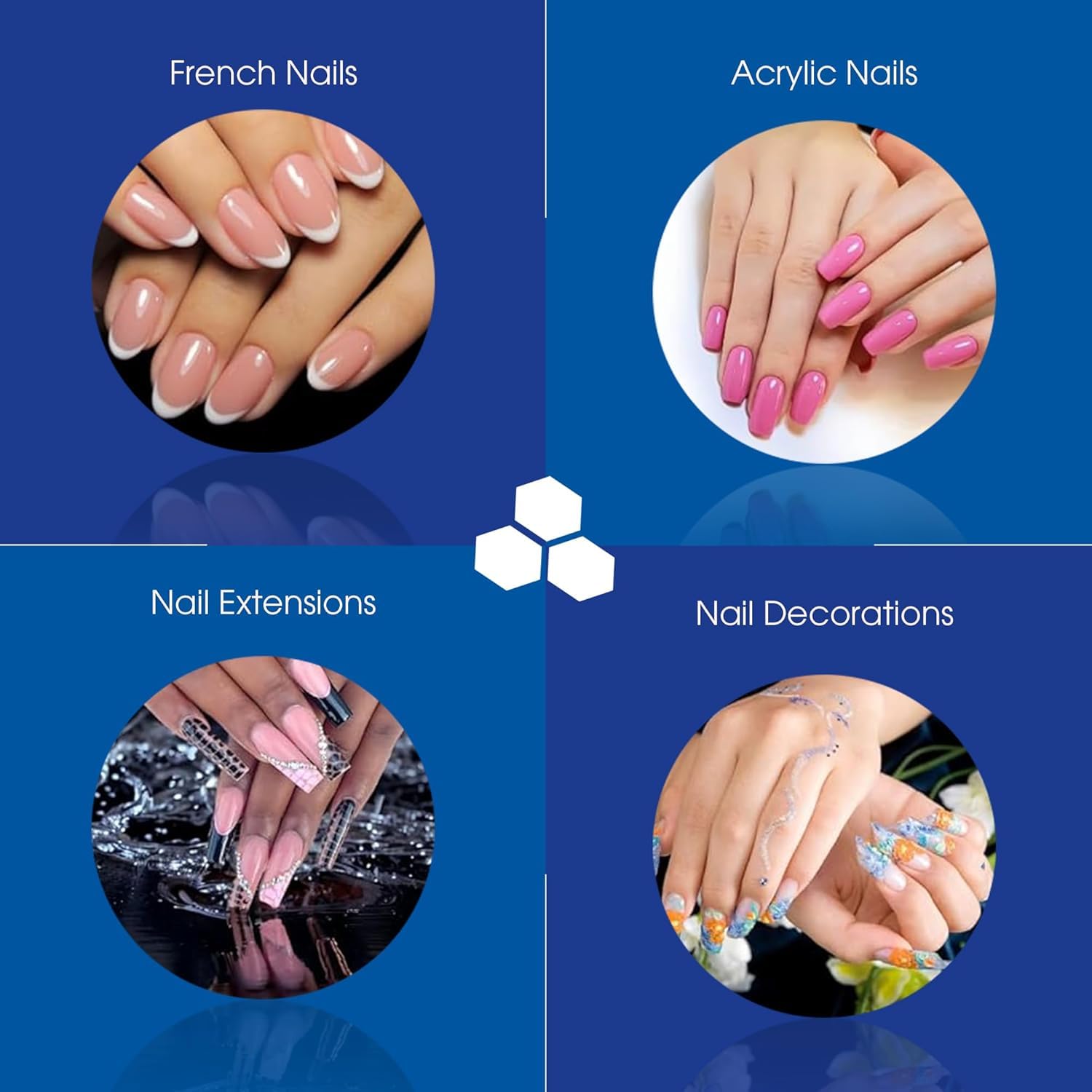 DeEnti Nomma Plus finished sculpted acrylic nail demonstrating smooth finish