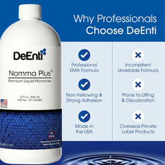 DeEnti Nomma Plus paired with acrylic powder illustrating compatibility