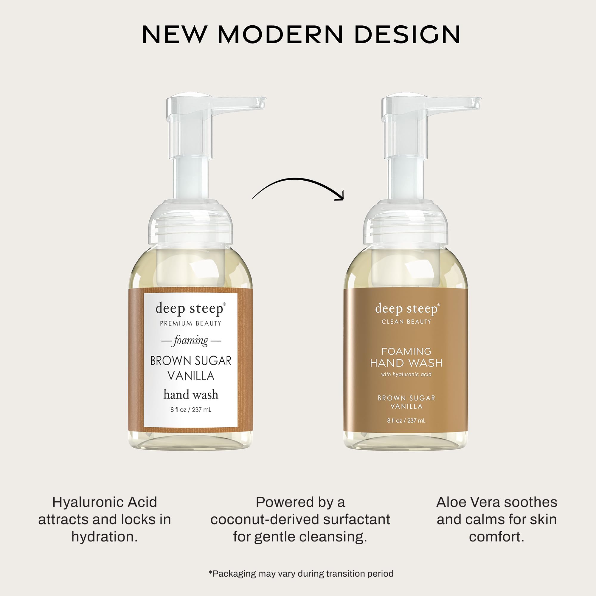 Deep Steep label close-up highlighting vegan ingredients and scent name