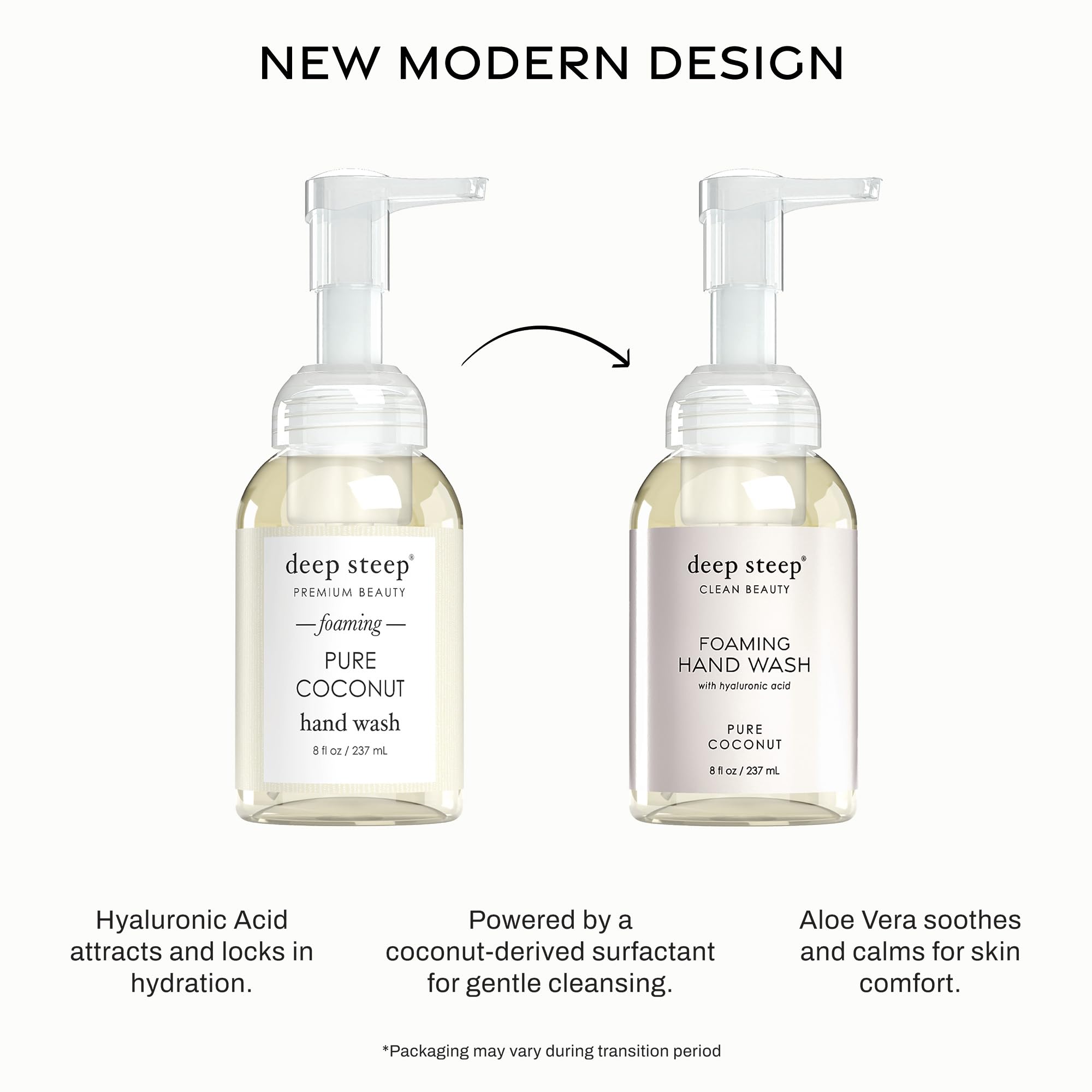 Deep Steep foam lather on hands demonstrating gentle cleansing and hydration