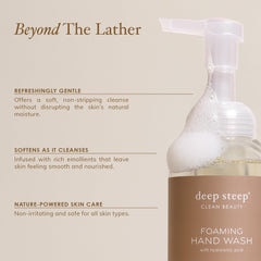 Deep Steep ingredient bottles with argan and aloe for nourishing benefits