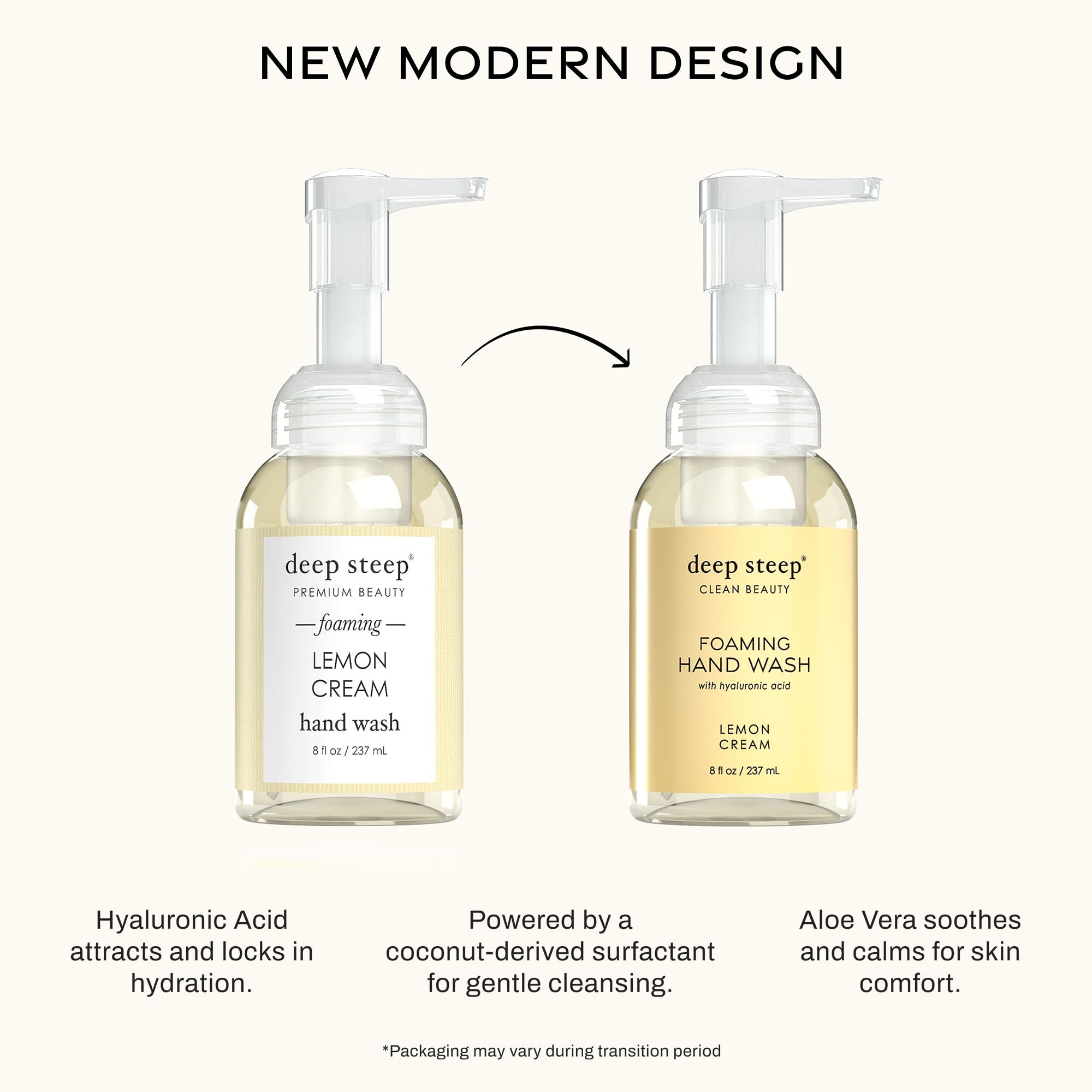 Deep Steep foaming texture on hand illustrating gentle lather and softening effect