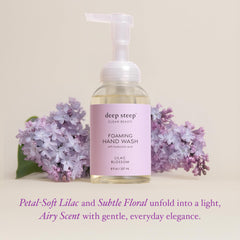 Deep Steep ingredients display with aloe and oils showing natural boost