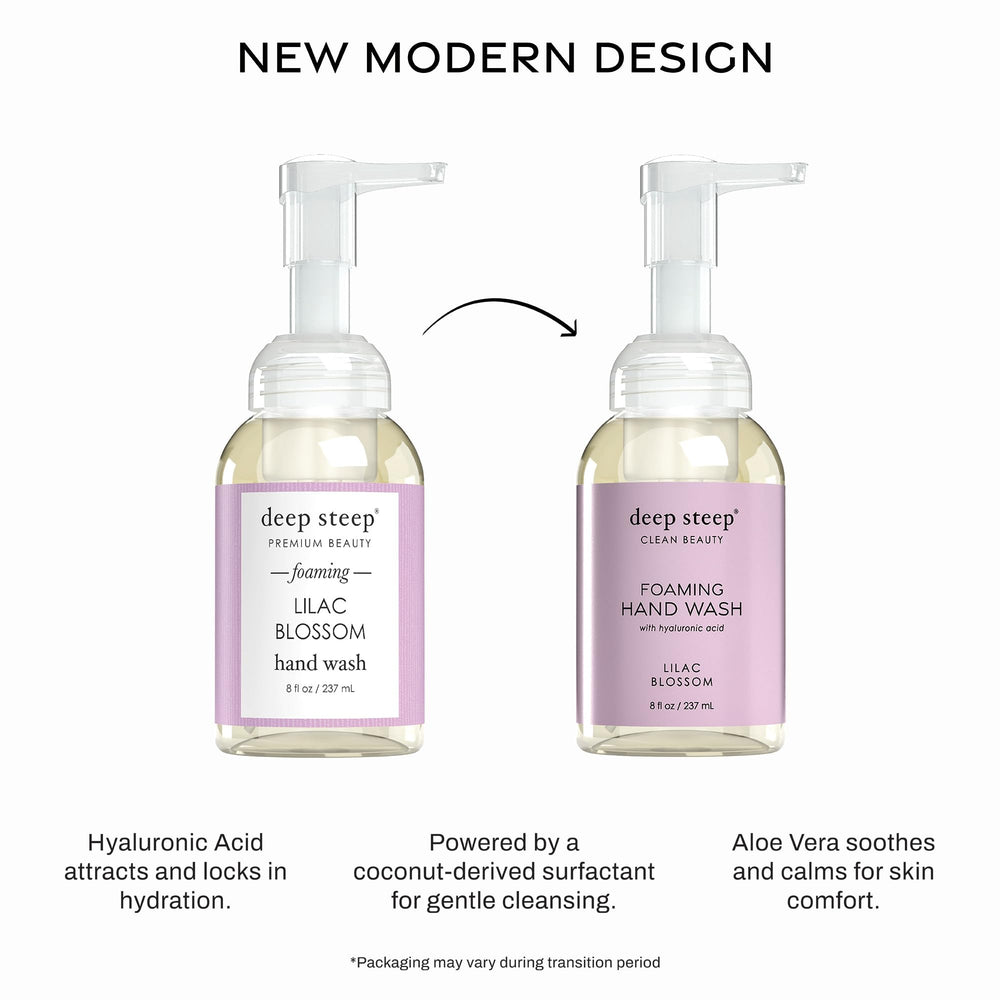 Deep Steep foaming texture on hand illustrating gentle rich foam
