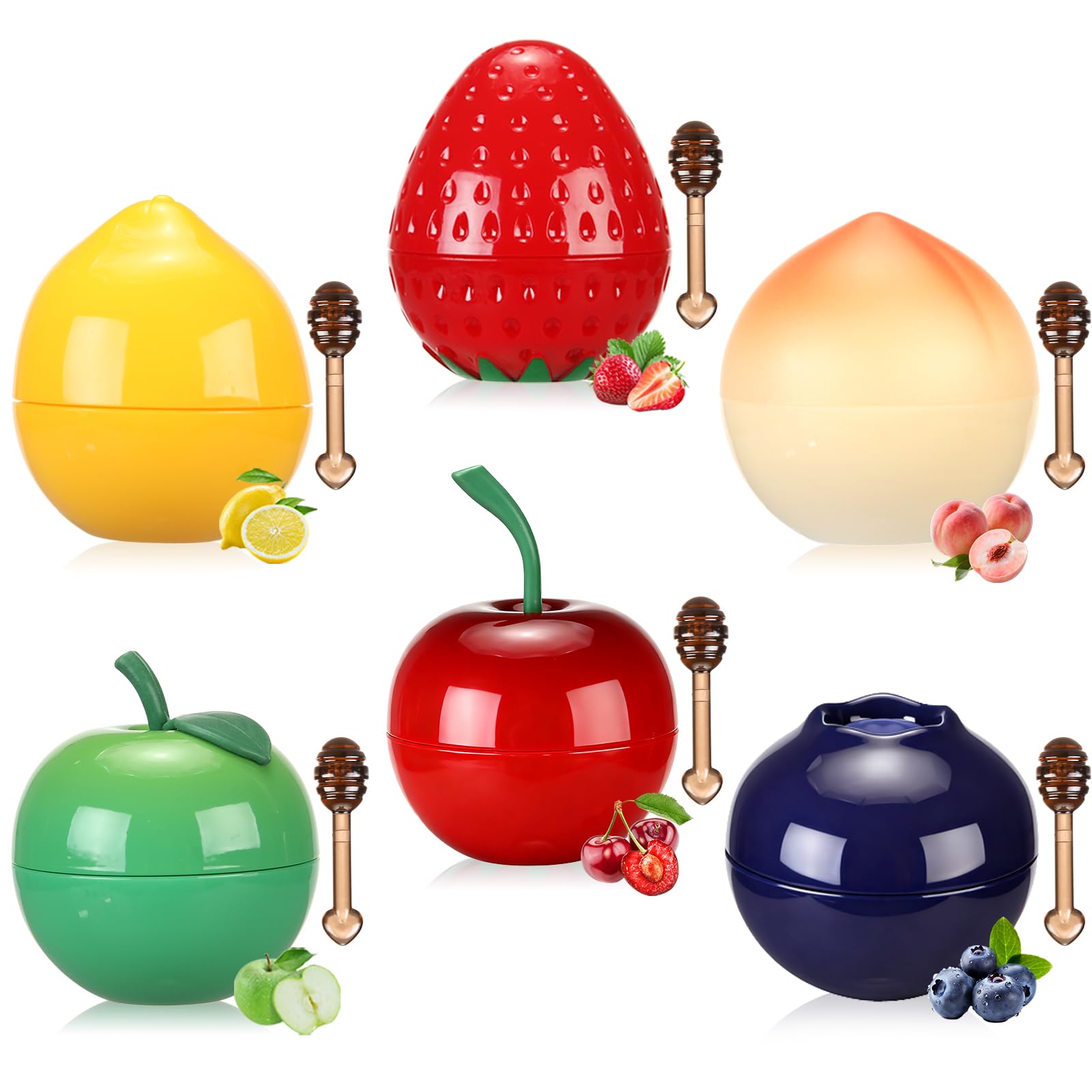 Deepmind front packaging showing colorful mini bee lip balm set and portability benefit