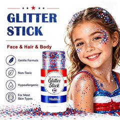 Deepmind glitter stick on wet skin demonstrating water-resistant sparkle and durability