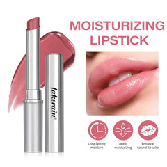 DEERELF before and after lips showing moisturized tint effect