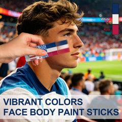 DEERELF three red white blue paint sticks ready for quick game-day application