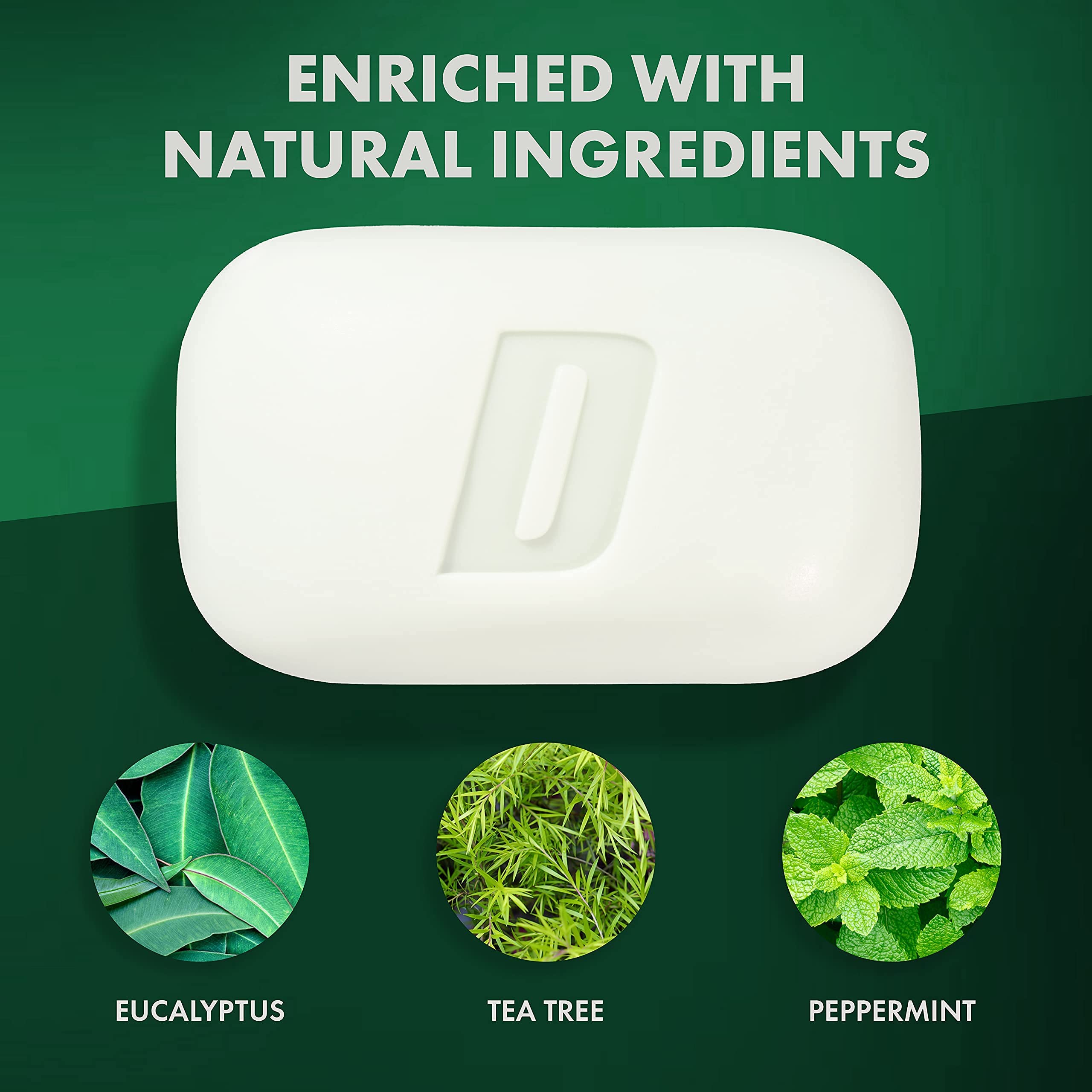 Defense Soap bar lathered in hand demonstrating fast rinsing and deep clean