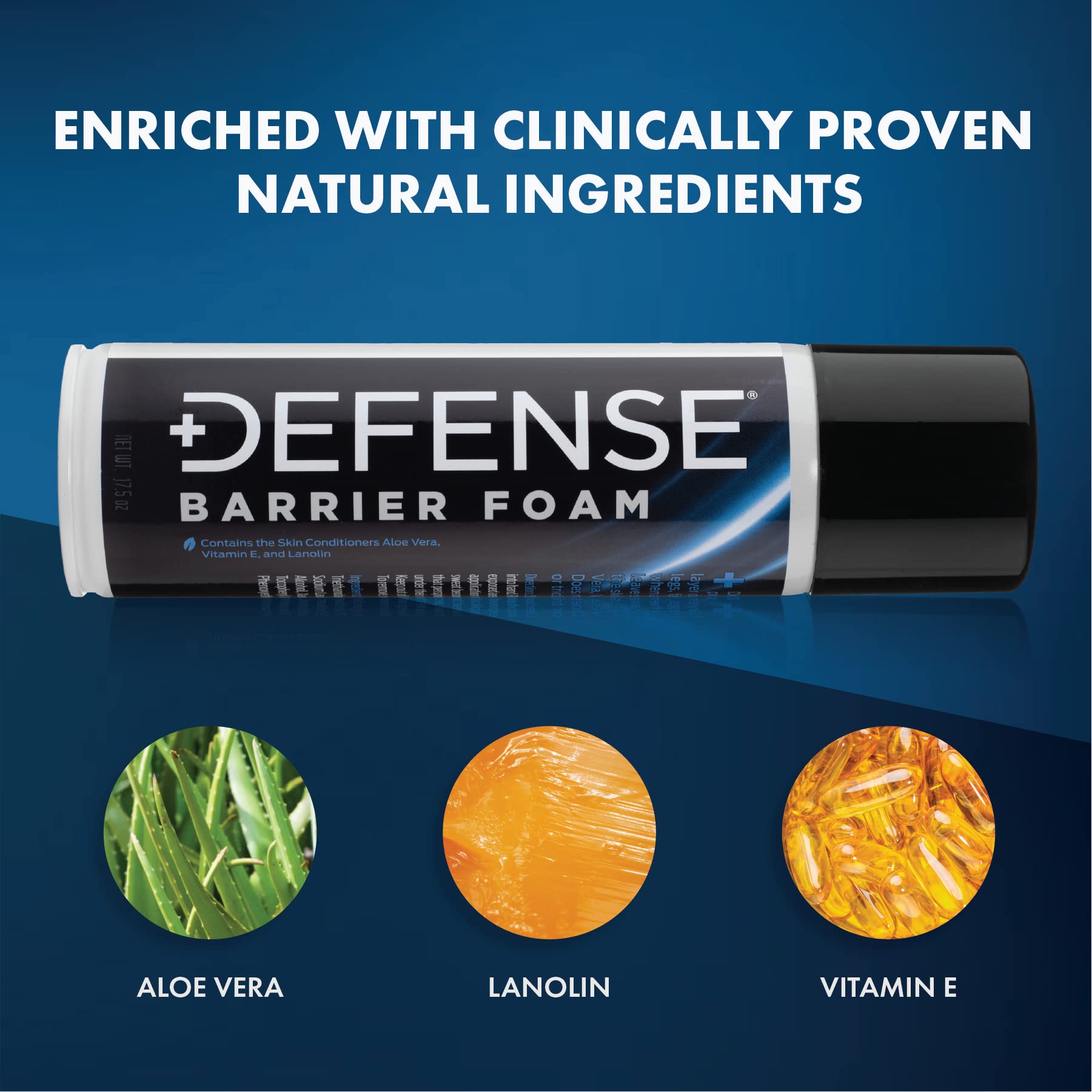 Defense Soap close-up of foam texture highlighting fast absorption benefit