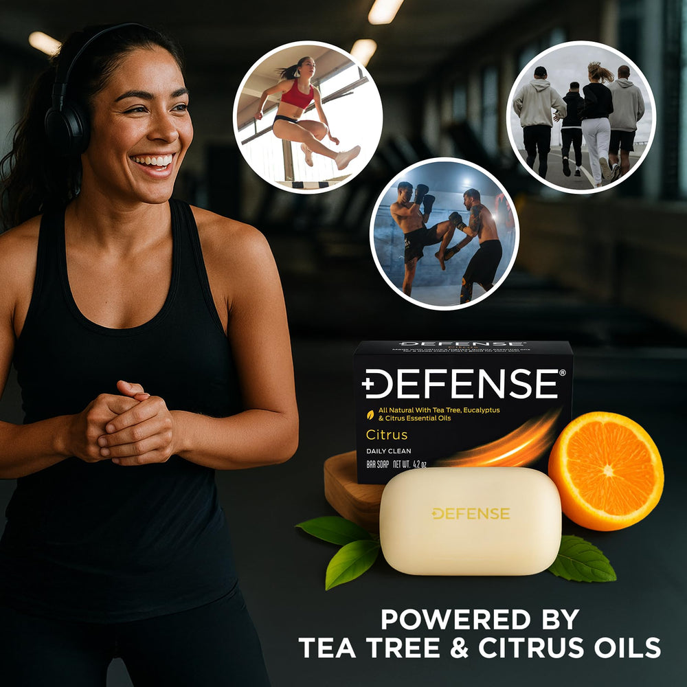Defense Soap citrus bar rich lather close-up demonstrating deep cleanse