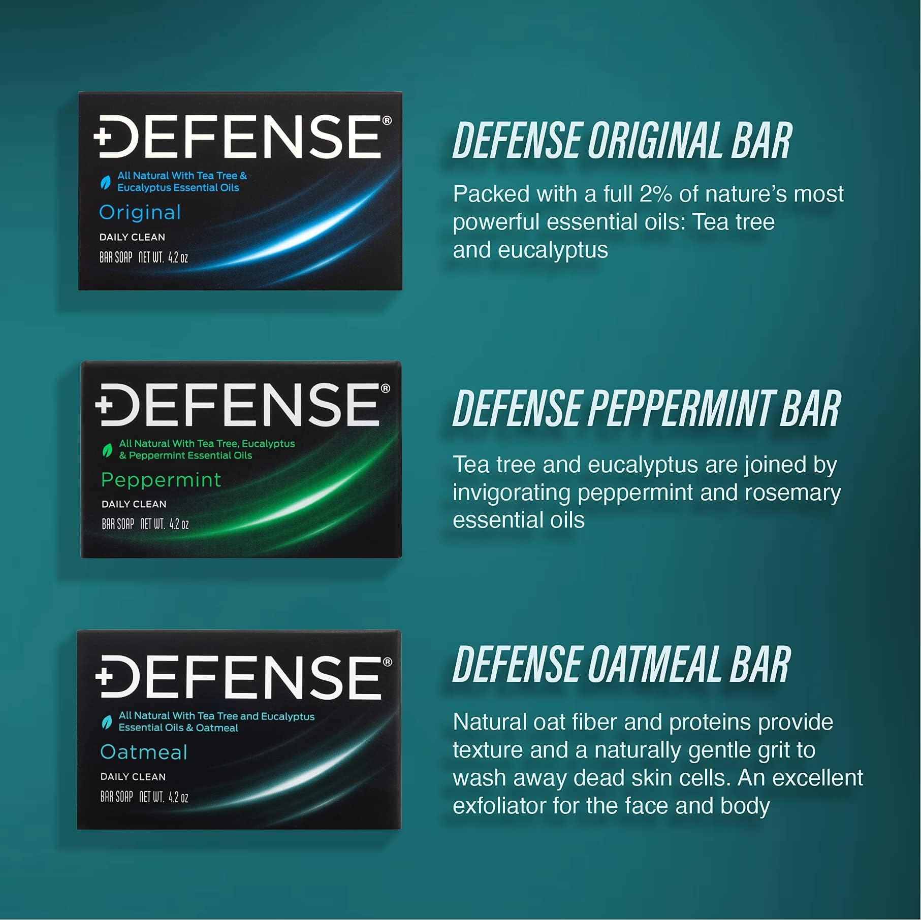 Defense Soap on draining soap dish displaying fast drying and longevity
