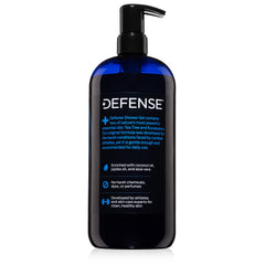 Pump top and bottle detail of Defense Soap showing durable packaging