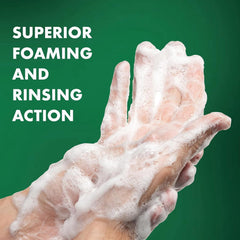 Defense Soap being poured from bottle into palm for easy dosing