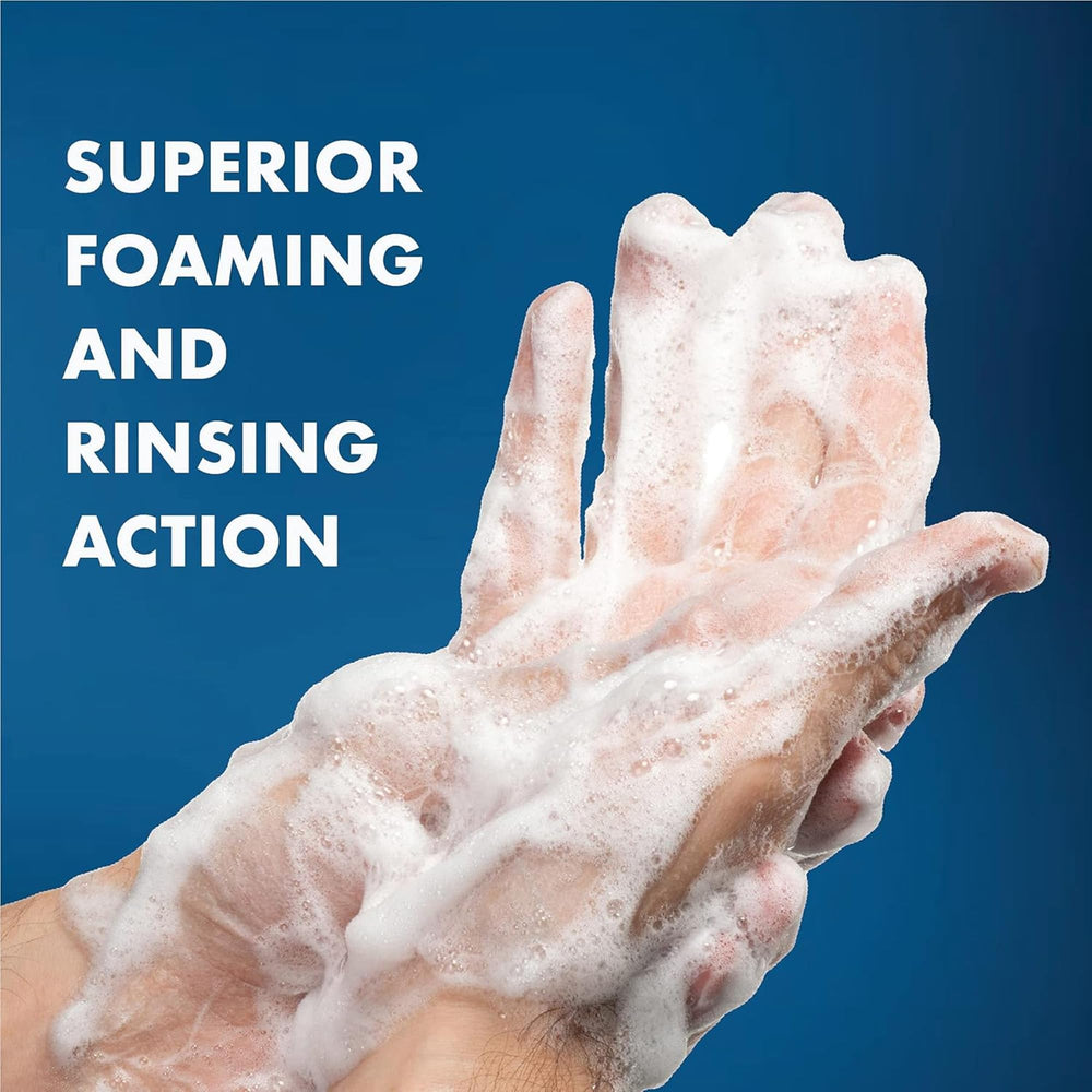 Defense Soap pump dispensing rich lather for deep cleansing