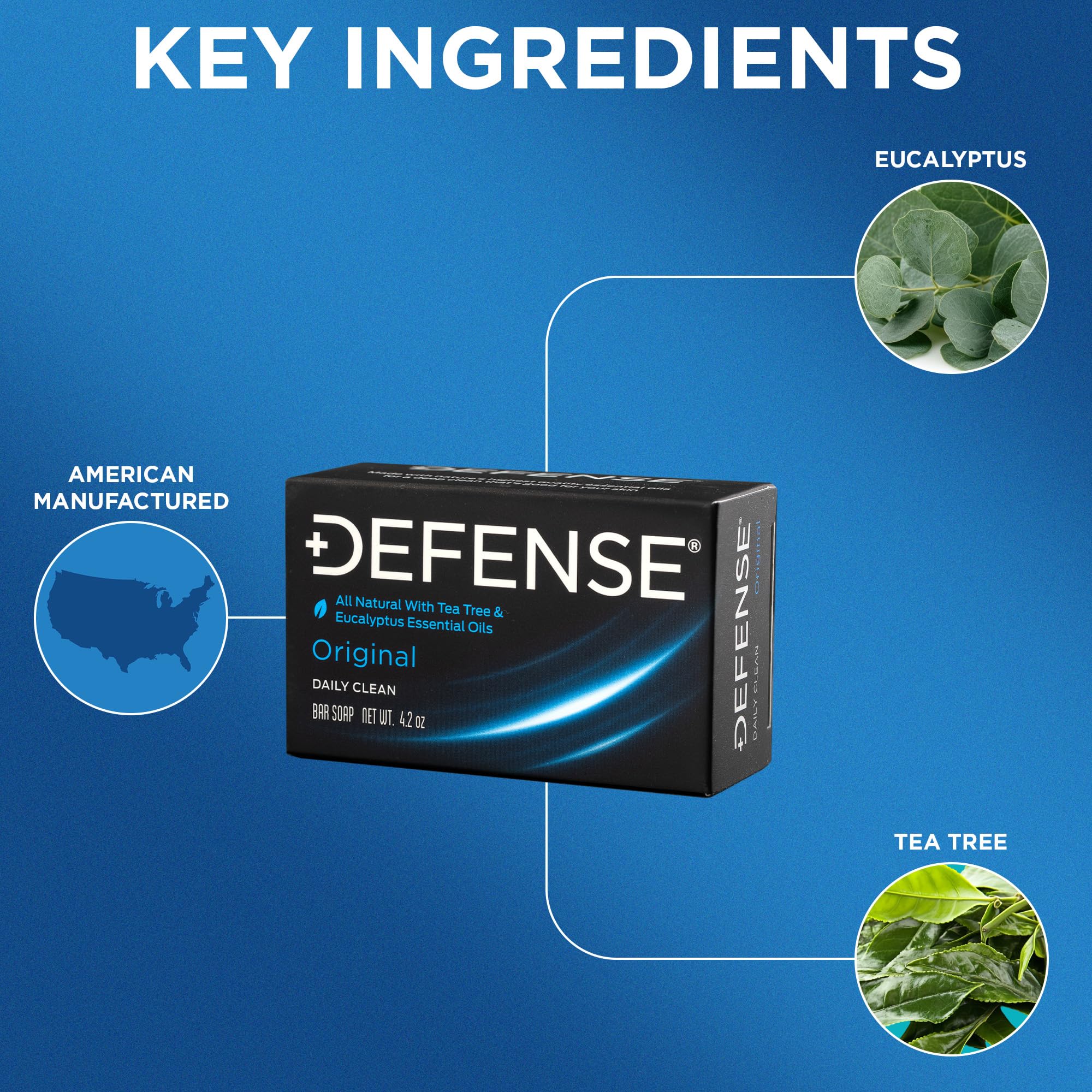 Defense Soap single bar close-up highlighting smooth triple-milled finish