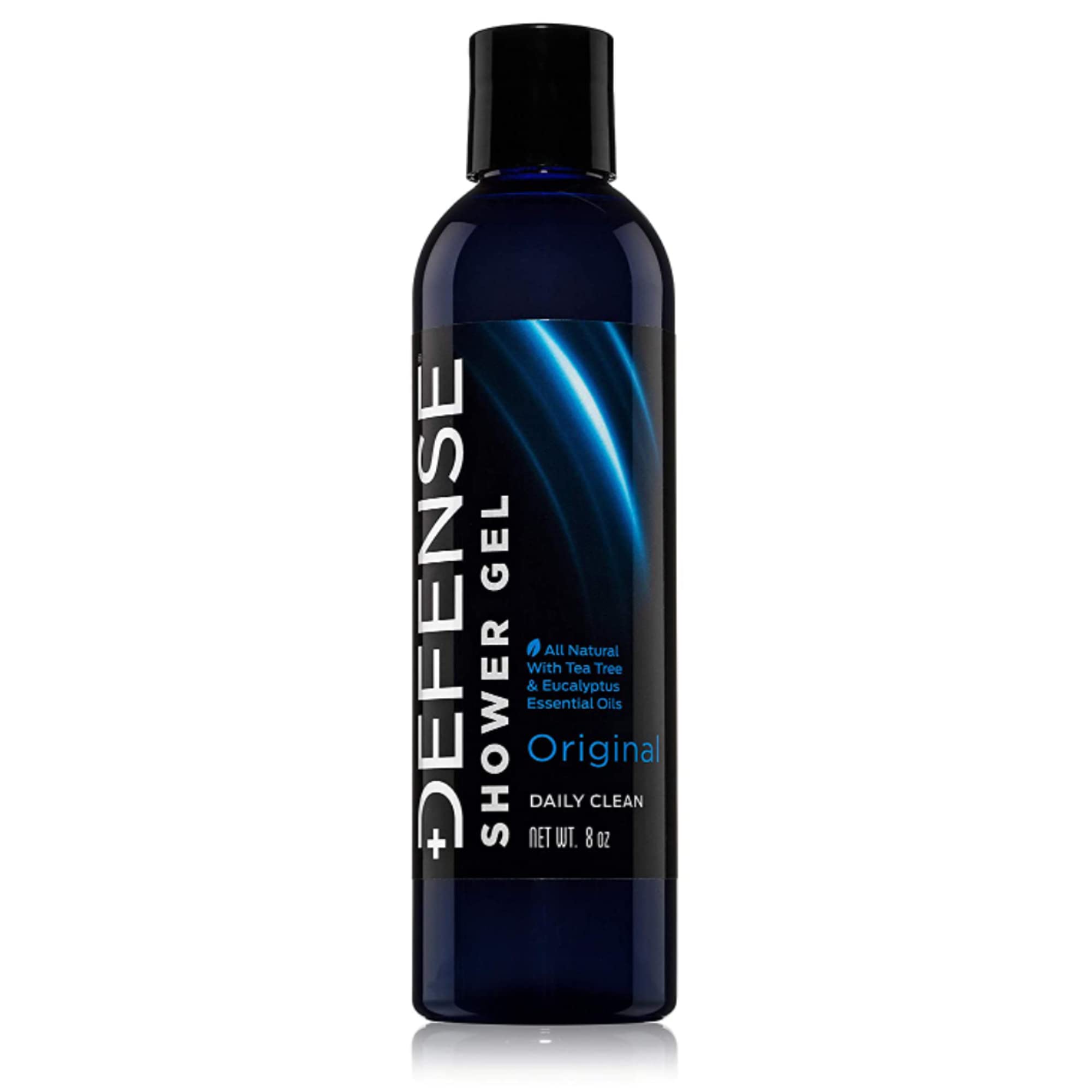 Defense Soap front label showing 8 oz bottle and benefits