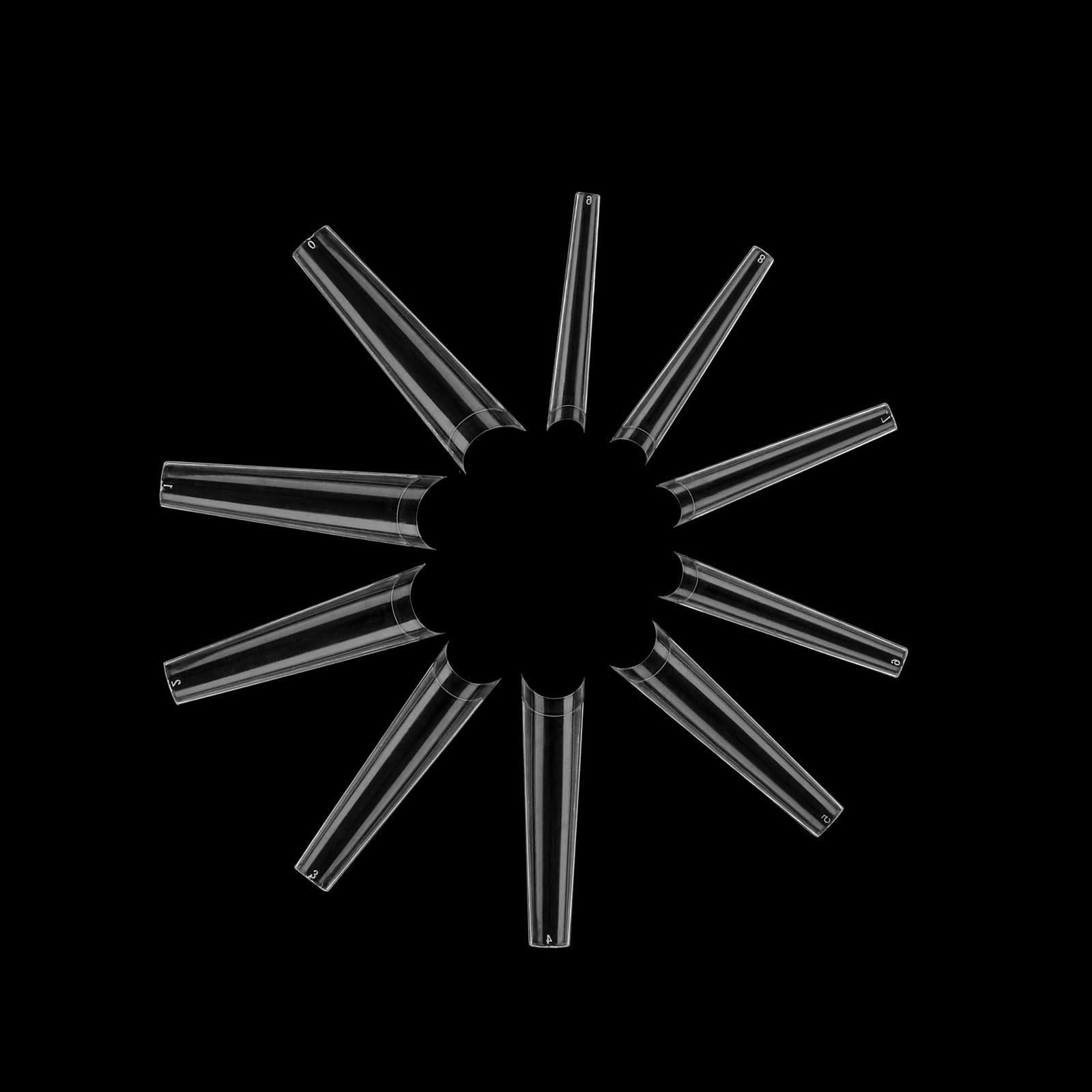 Defuber top view of size layout displaying 10 sizes for exact fitting