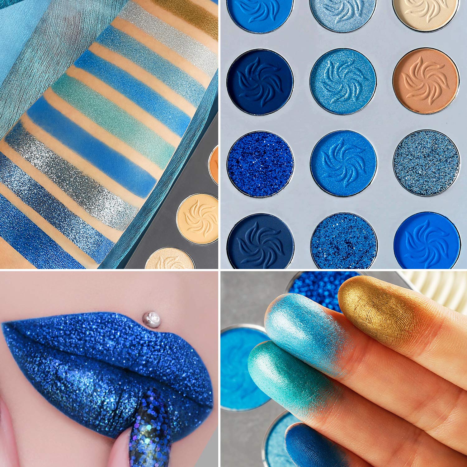DE'LANCI open palette next to handbag showing compact travel-ready size