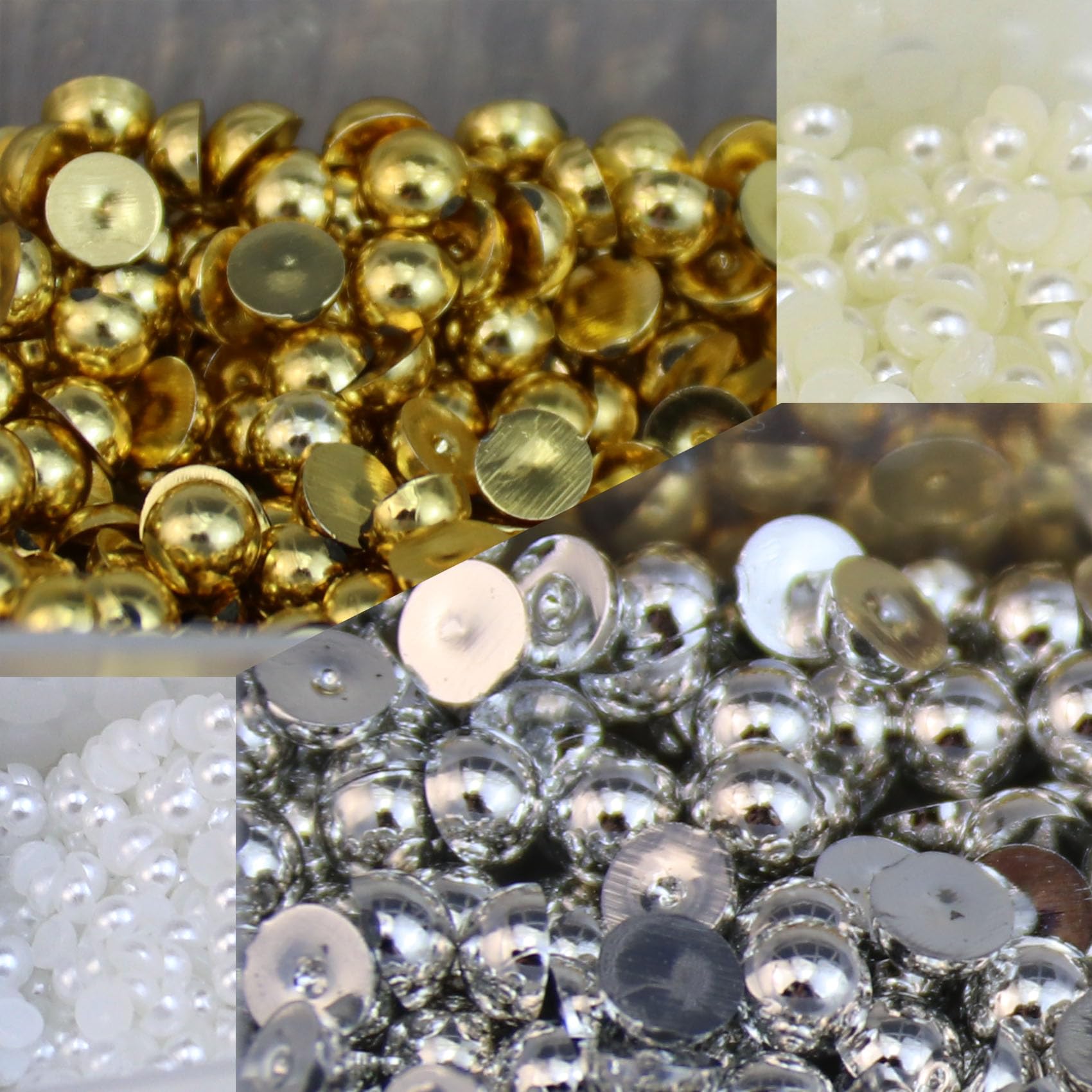 Delgoash pearls applied on nail art showing secure adhesion and elegant manicure enhancement