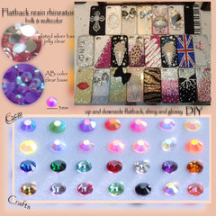 Delgoash open compartment view with organized rhinestones for effortless color access