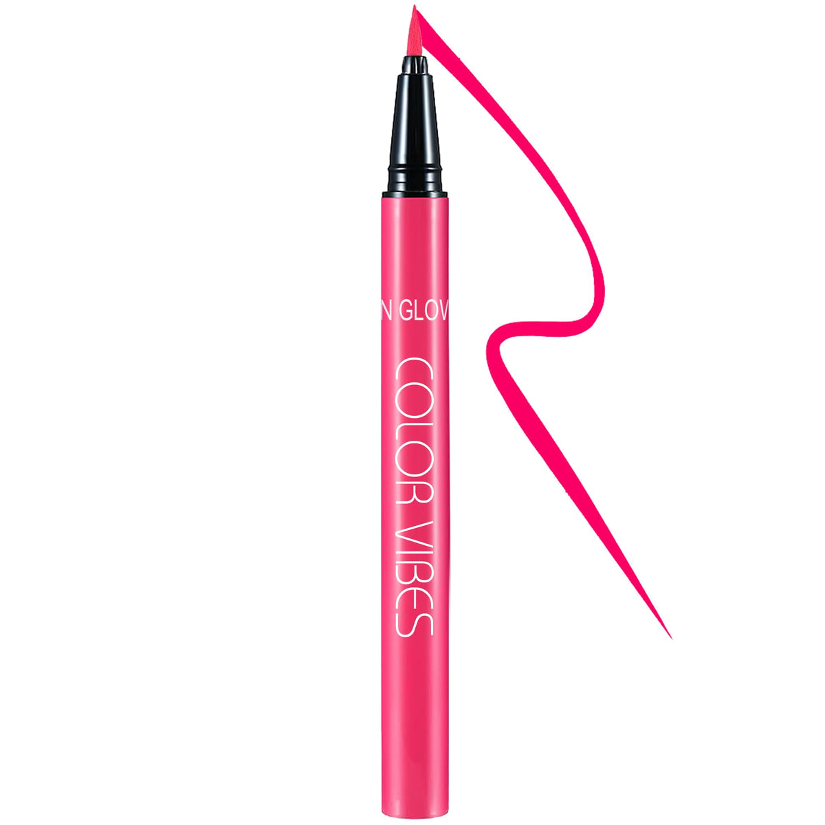 DELISOUL neon pink eyeliner front packaging showing color and label benefit