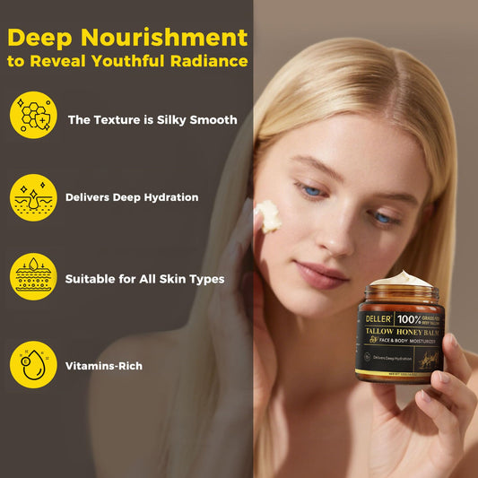 Deller whipped balm texture close-up highlighting smooth consistency and fast absorption benefit