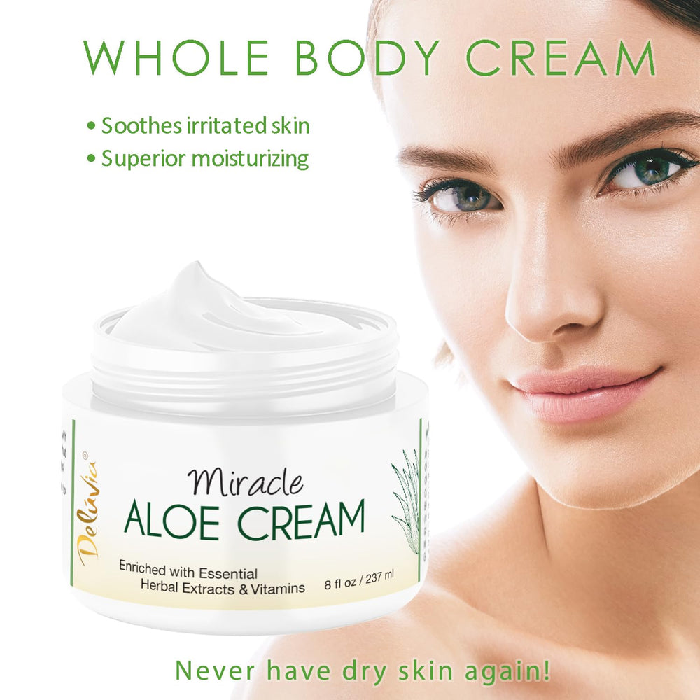 Close-up of DELÚVIA ingredients label showing aloe and vitamin E