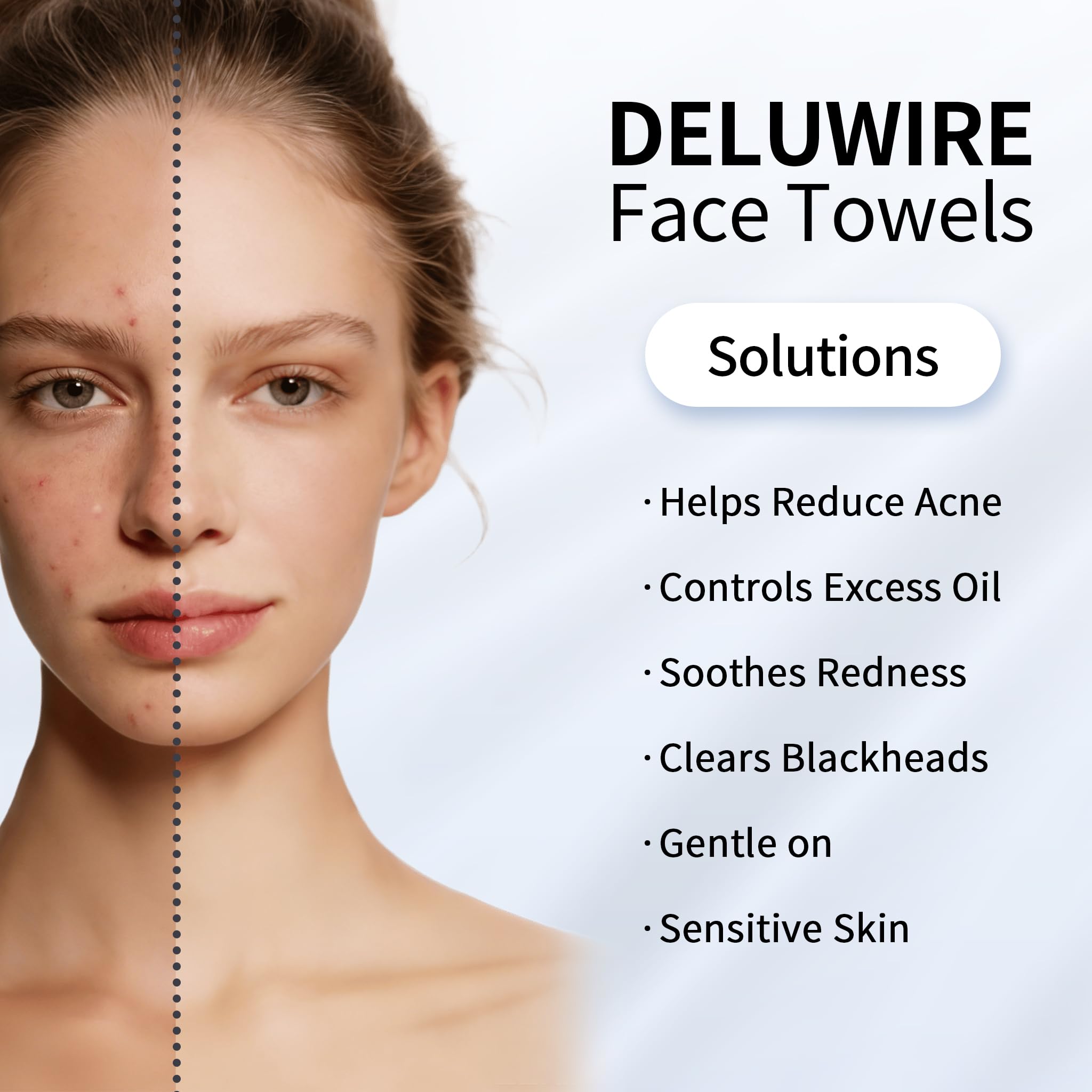 Deluwire towel held in hand showing XL size and coverage