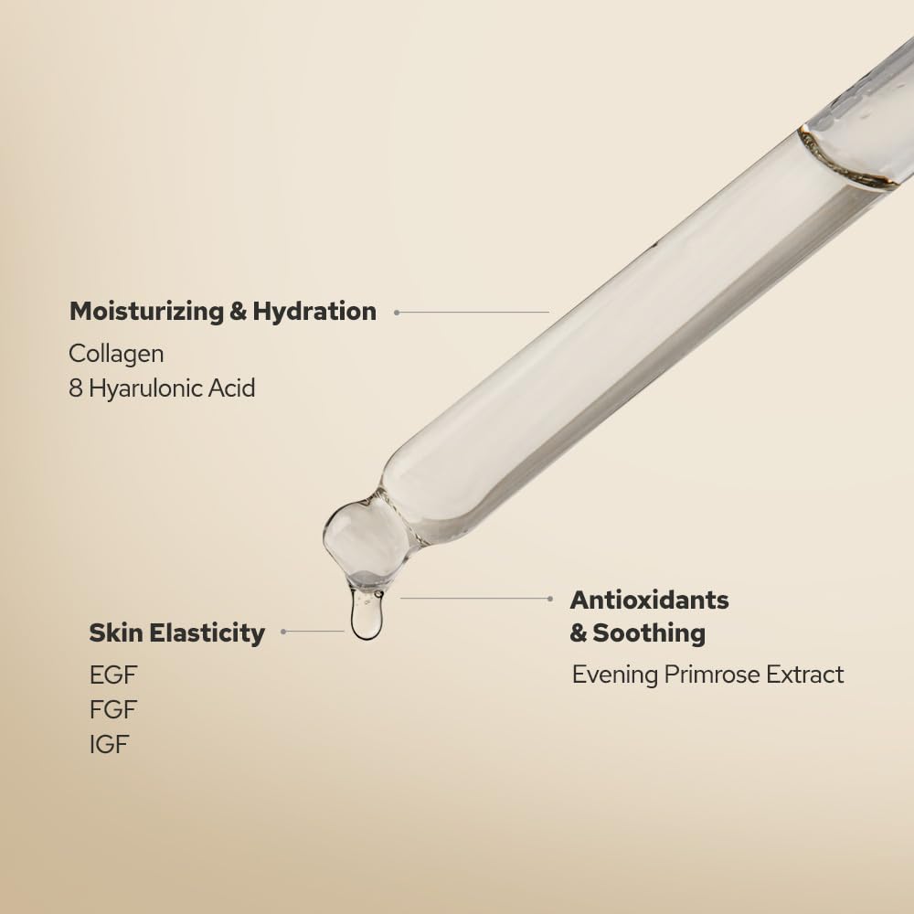 De:maf ampoule label close-up listing peptides and extracts for targeted renewal