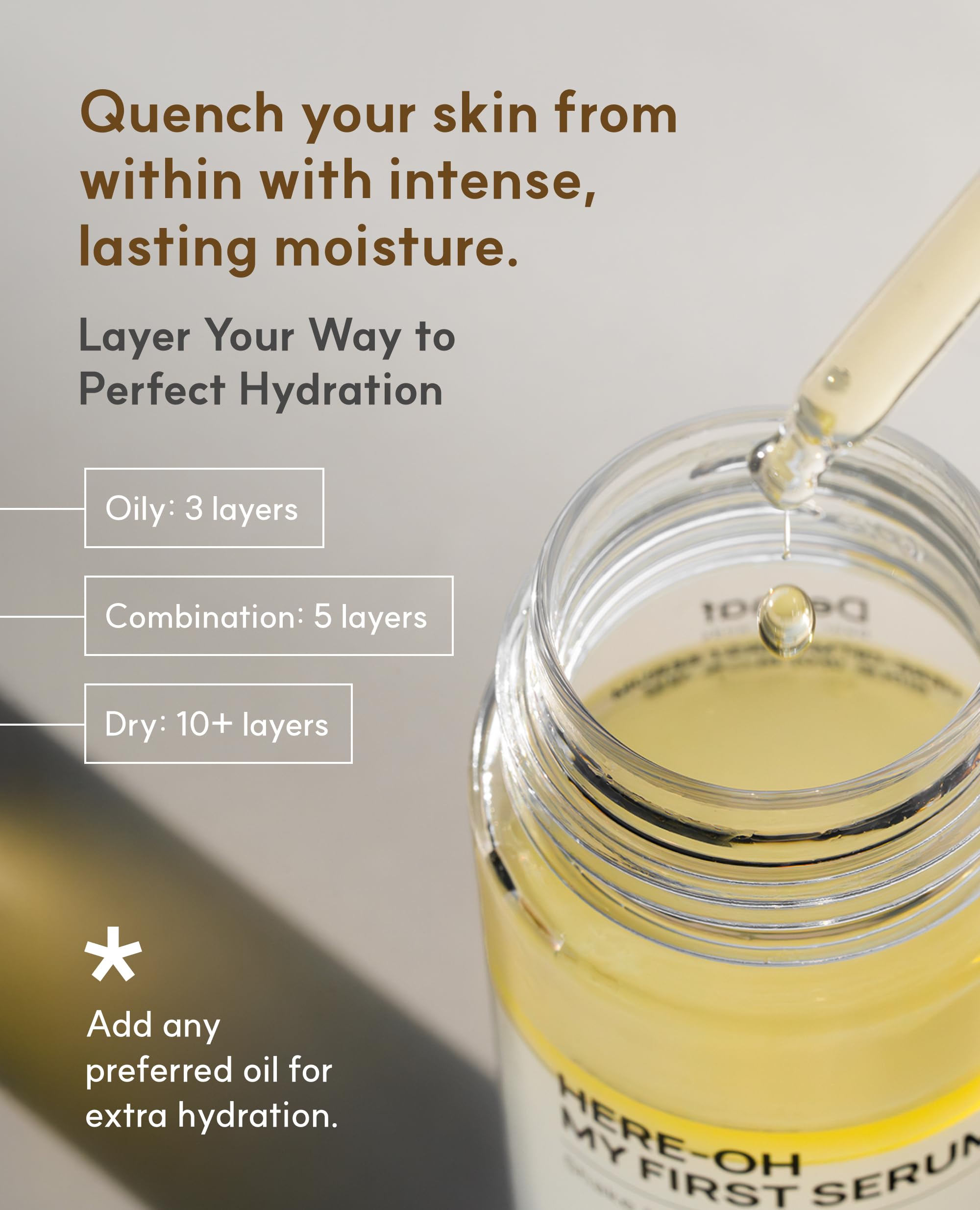 De:maf application step on hand showing lightweight layering benefit