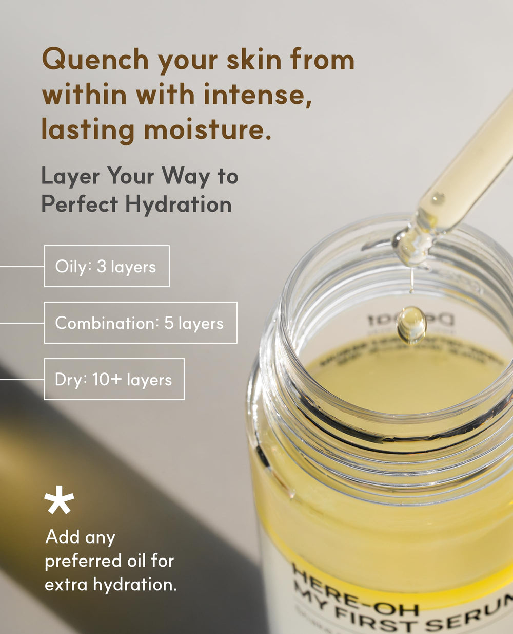 De:maf application step on hand showing lightweight layering benefit