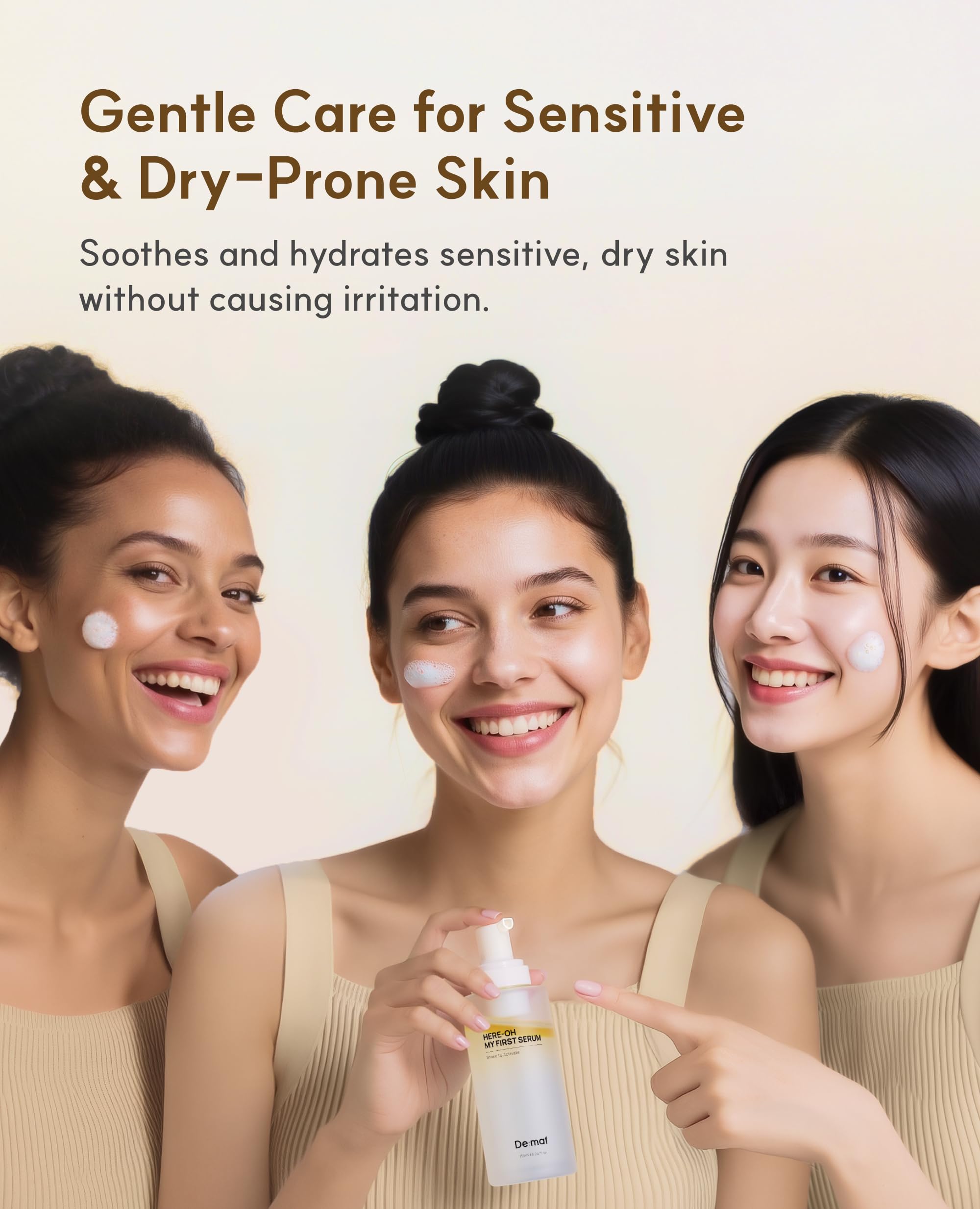 De:maf ingredient label highlighting ceramides and hyaluronic support benefit