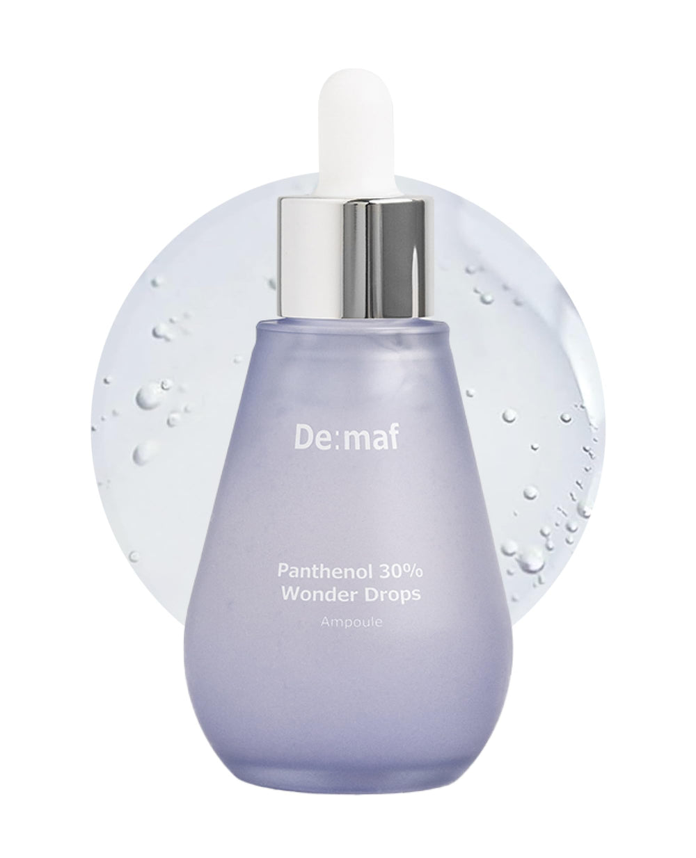 De:maf bottle with pipette applying ampoule for instant calming