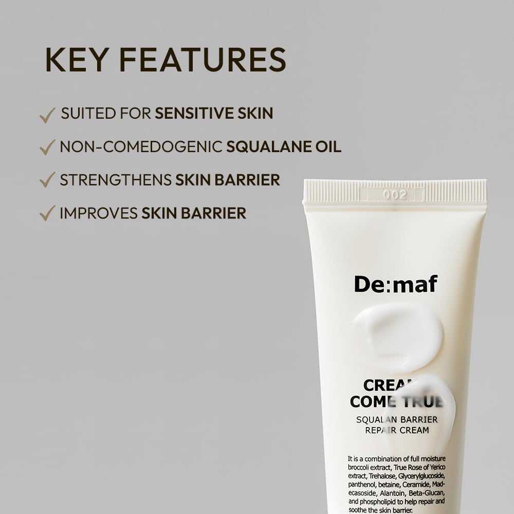 De:maf closeup texture showing lightweight cream, fast-absorbing feel