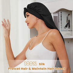 DEMAZALO adjustable tie detail demonstrating secure customized fit throughout night