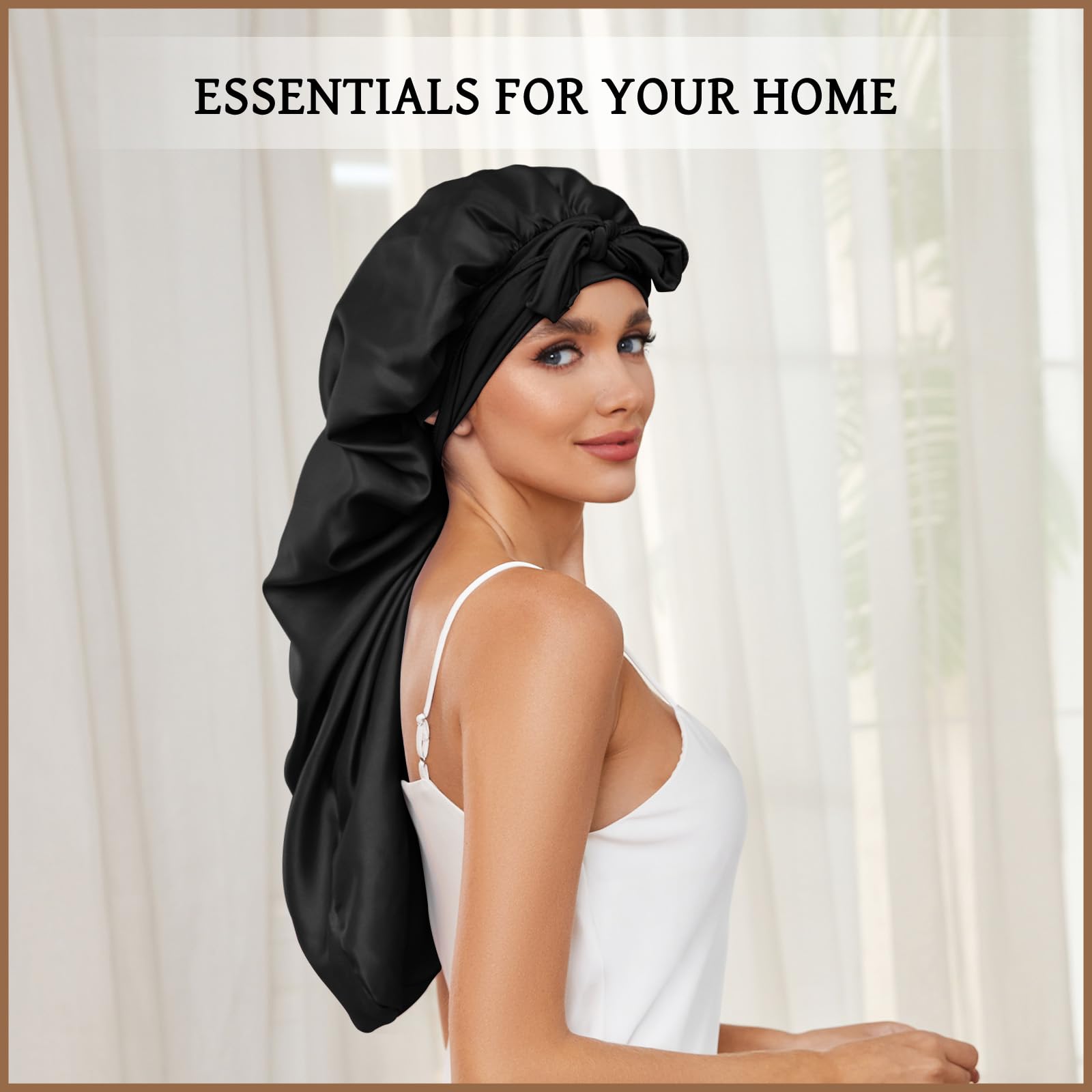 DEMAZALO full profile bonnet on mannequin illustrating extra large volume