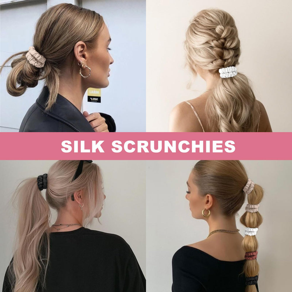 DEMAZALO scrunchie on bedside table showing sleep-friendly styling and overnight protection benefit