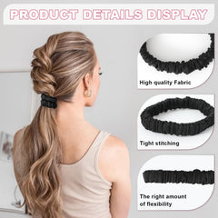DEMAZALO scrunchie worn on wrist as accessory showing comfort and easy storage benefit