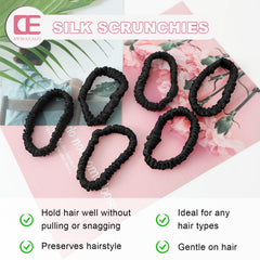 DEMAZALO scrunchie next to coin illustrating compact size and travel-friendly convenience