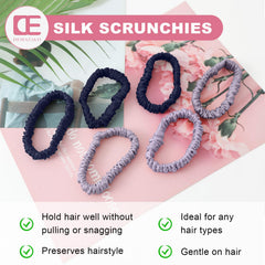 DEMAZALO scrunchies beside a coin for size comparison and travel-friendly scale