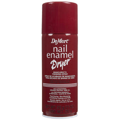 Demert front can packaging showing spray, speeds drying and conditions nails