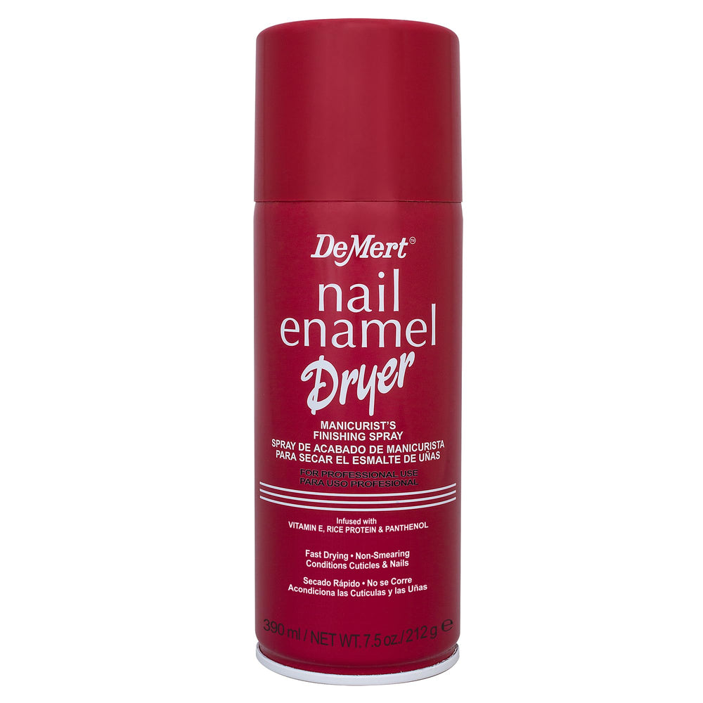 Demert nail enamel dryer front can showing label and size, speeds drying